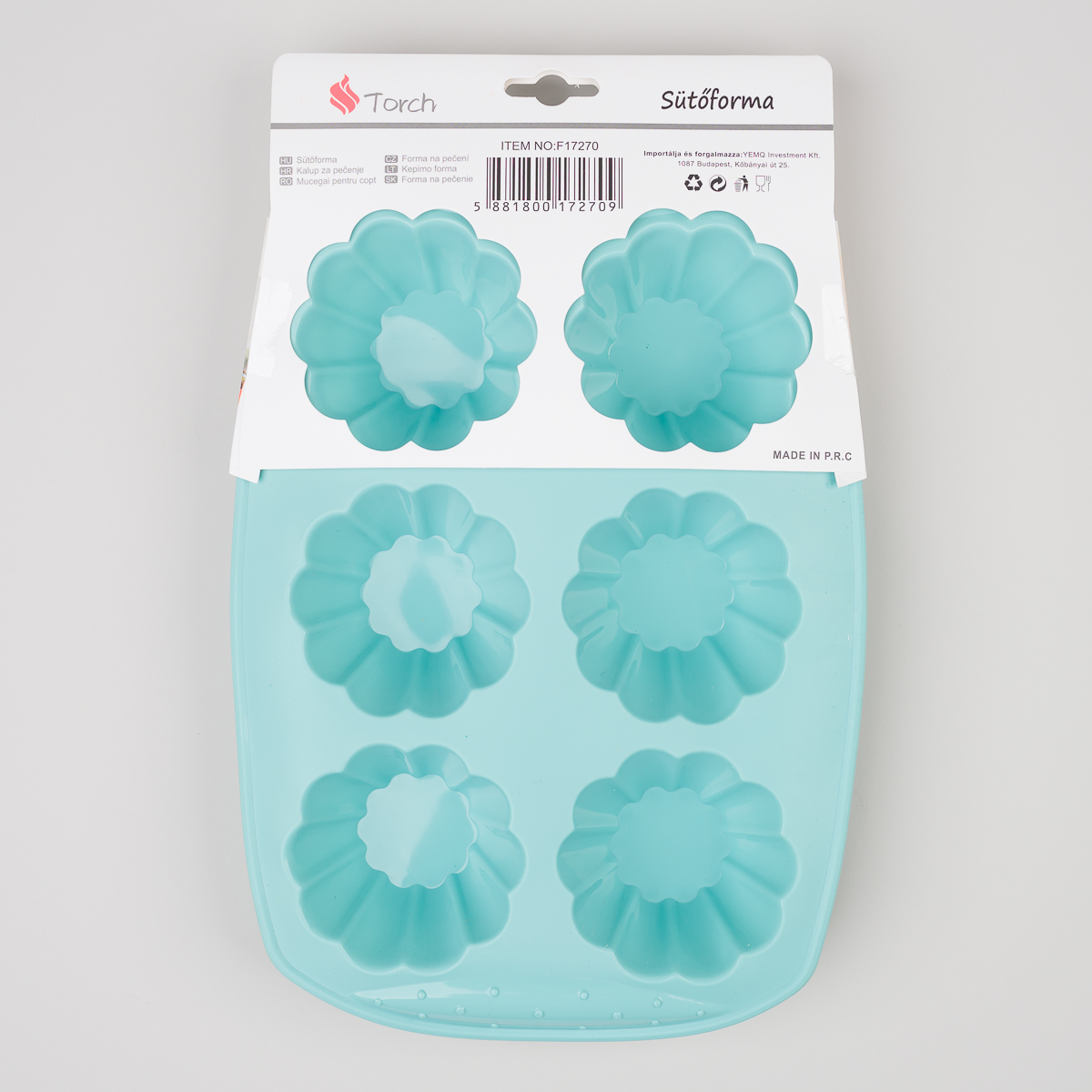 Szilikon muffin forma - kék